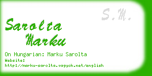 sarolta marku business card